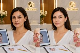 before and after result of glutathione injections