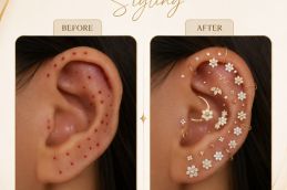 Ear Piercing before and after results in Islamabad