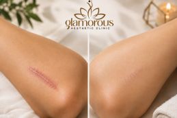 befor and after best result surgical scar on arm